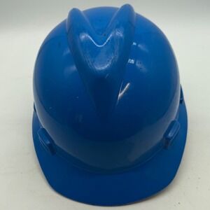 MSA V-Gard GP82 Blue Hard Hat Safety Helmet Size Large type 1 class E scratched